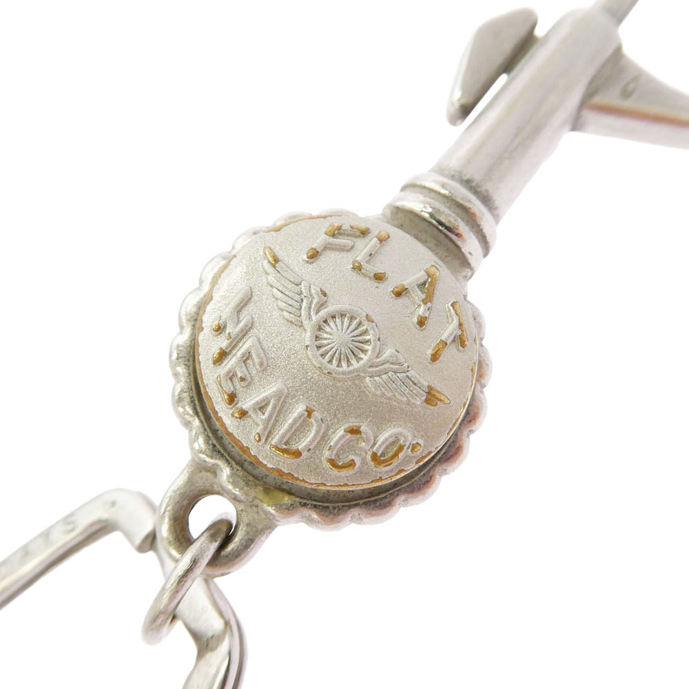 THE FLAT HEAD ザフラットヘッド FN-GKC-001 KEY CHAIN WITH IRON HORSESHOE RING 鉄製馬蹄リング付 キーチェーン シルバー系【中古】