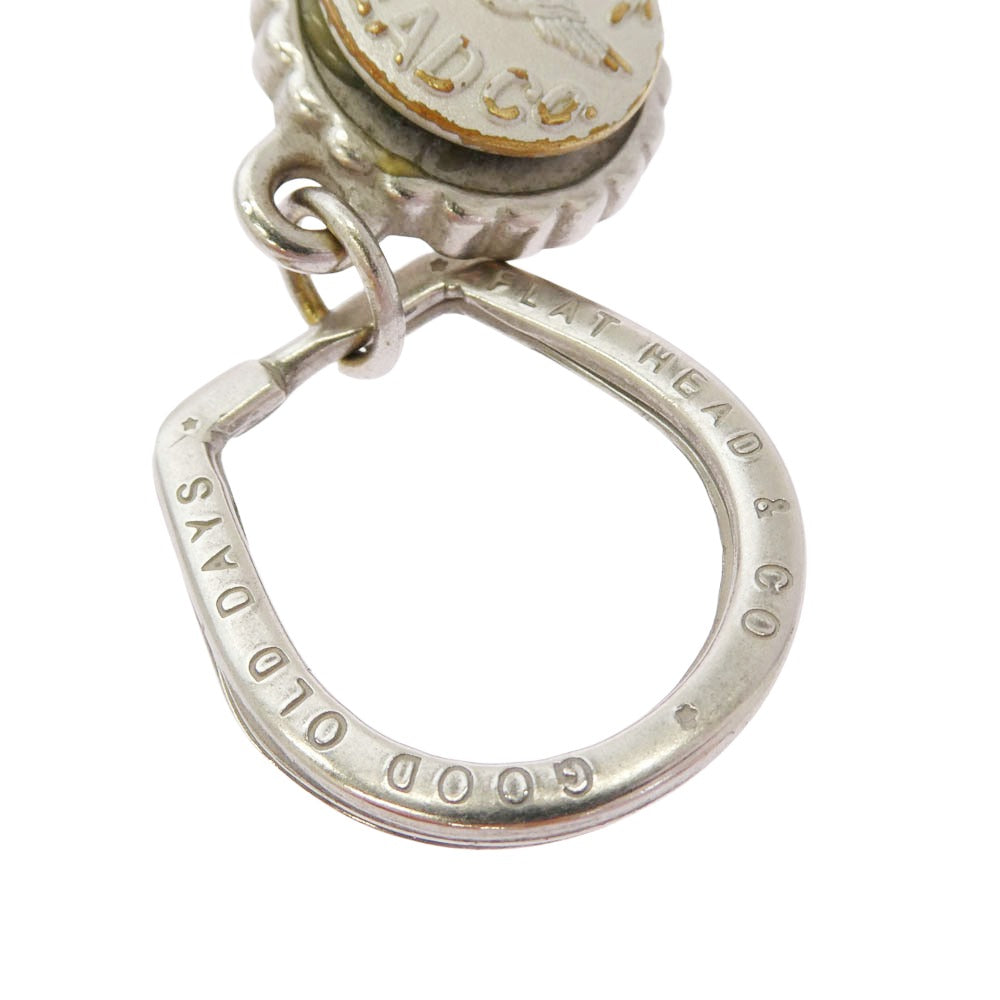THE FLAT HEAD ザフラットヘッド FN-GKC-001 KEY CHAIN WITH IRON HORSESHOE RING 鉄製馬蹄リング付 キーチェーン シルバー系【中古】