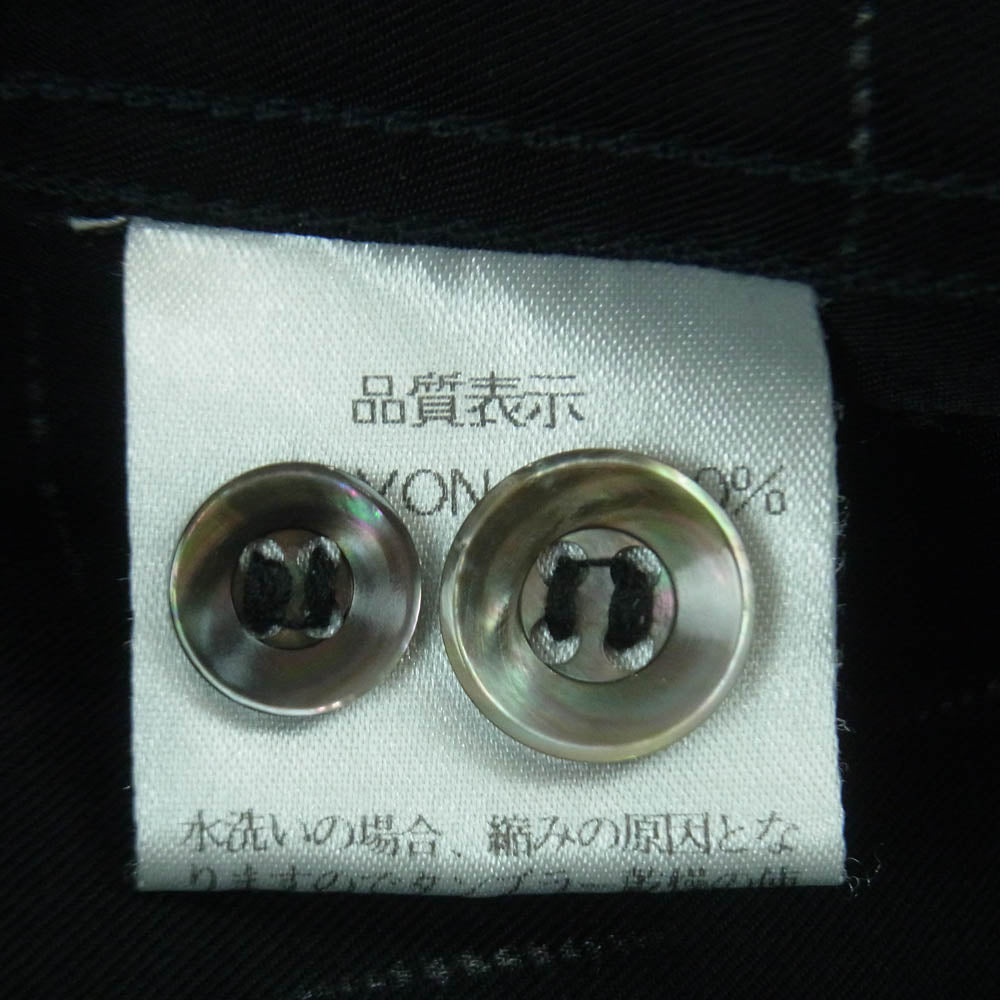 R.J.B アールジェイビー レーヨン オープンカラー 半袖 シャツ 日本製 ブラック系 36【中古】