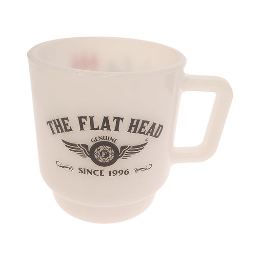 THE FLAT HEAD ザフラットヘッド Olde Milk-glass ハンドメイド ミルクガラス マグカップ ホワイト系【極上美品】【中古】