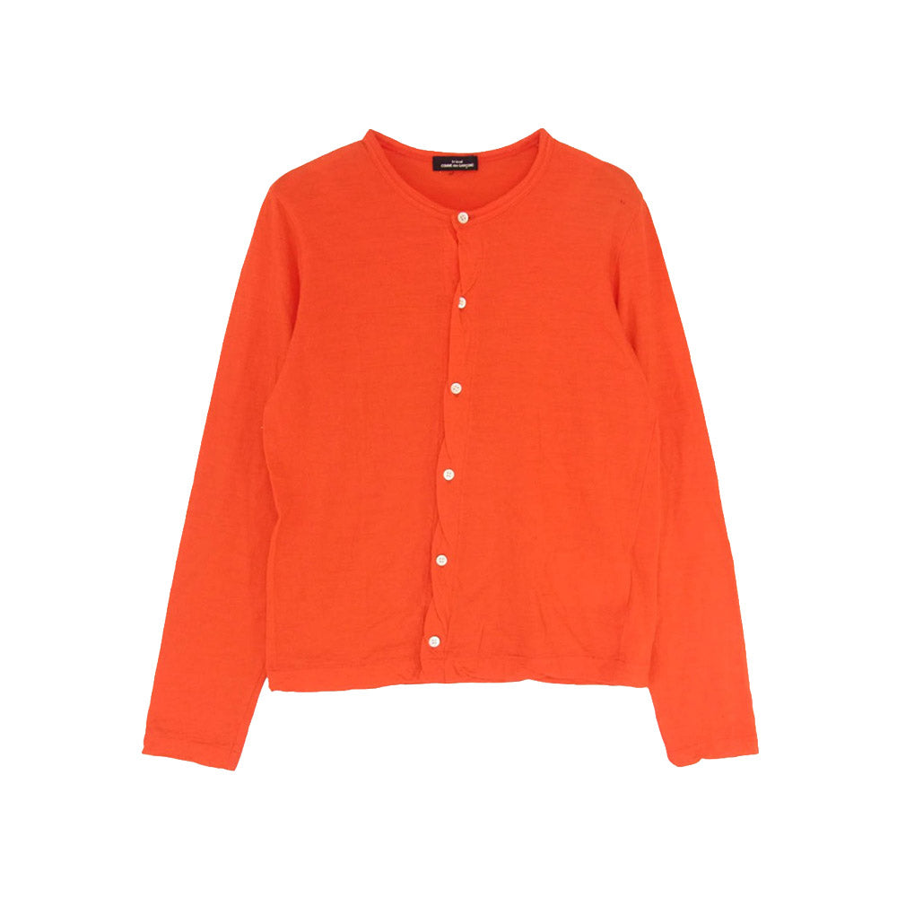 tricot COMME des GARCONS トリココムデギャルソン TH-T014 AD2002 製品染め ウール ニット カーディガン レッド系 サイズ表記無【中古】