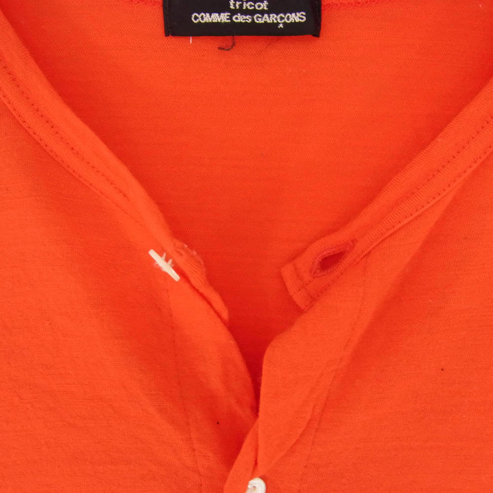 tricot COMME des GARCONS トリココムデギャルソン TH-T014 AD2002 製品染め ウール ニット カーディガン レッド系 サイズ表記無【中古】