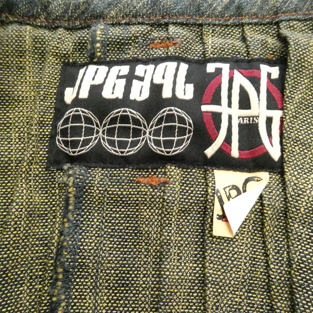 JEAN-PAUL GAULTIER ジャンポールゴルチエ JPG 90s プリーツ デニム ラップ 巻き スカート マルチカラー系 40【中古】
