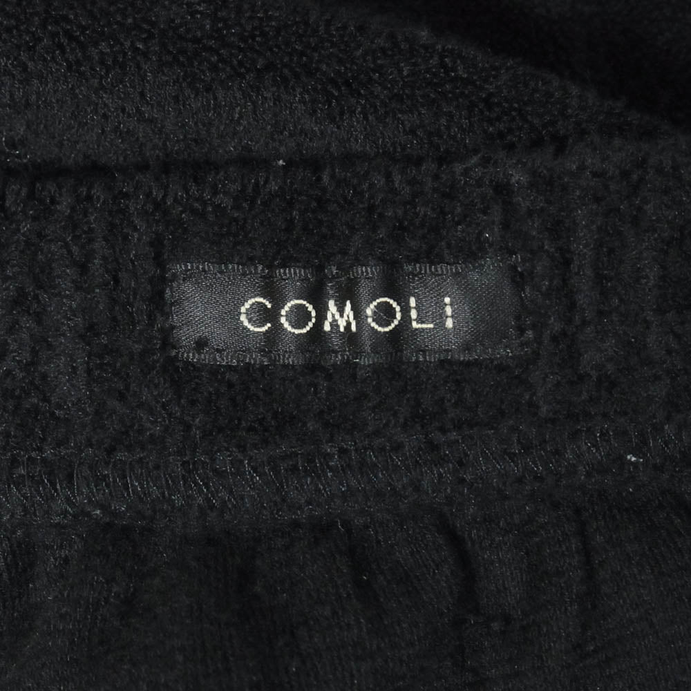 COMOLI コモリ 25SS B01-05041 パイル ドローストリングパンツ ブラック系 3【中古】