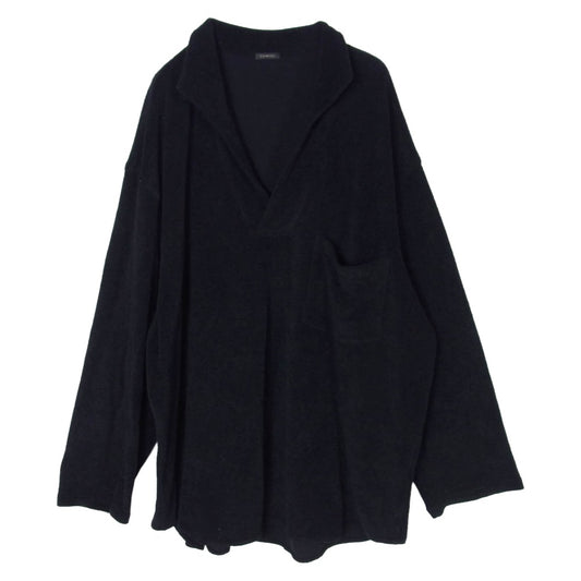 COMOLI コモリ 25SS B01-05039 パイルスキッパーシャツ ブラック系 3【中古】