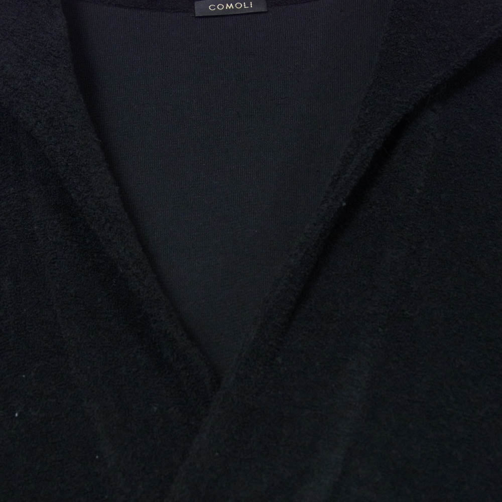 COMOLI コモリ 25SS B01-05039 パイルスキッパーシャツ ブラック系 3【中古】