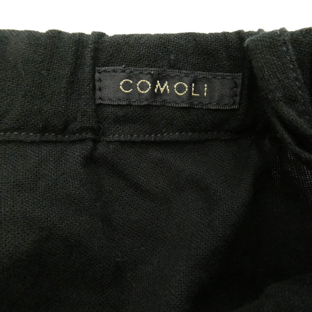 COMOLI コモリ 24SS Z01-03022 オックス ドローストリング パンツ ブラック ブラック系 2【中古】