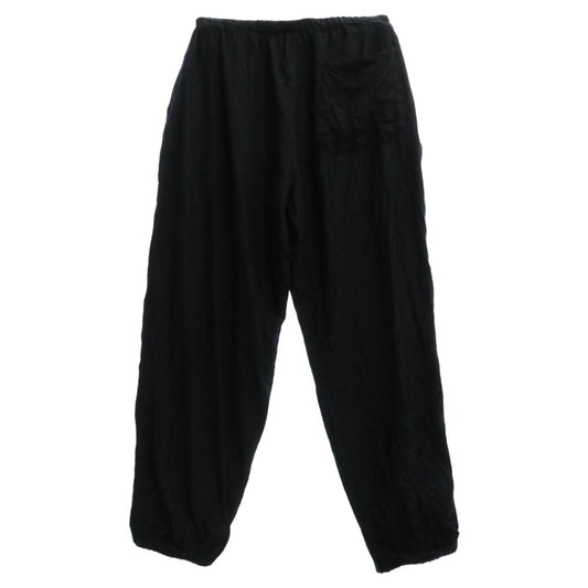 COMOLI コモリ 22AW V01-03004 シルクネルドローストリングパンツ NAVY ネイビー ブラック系 3【中古】