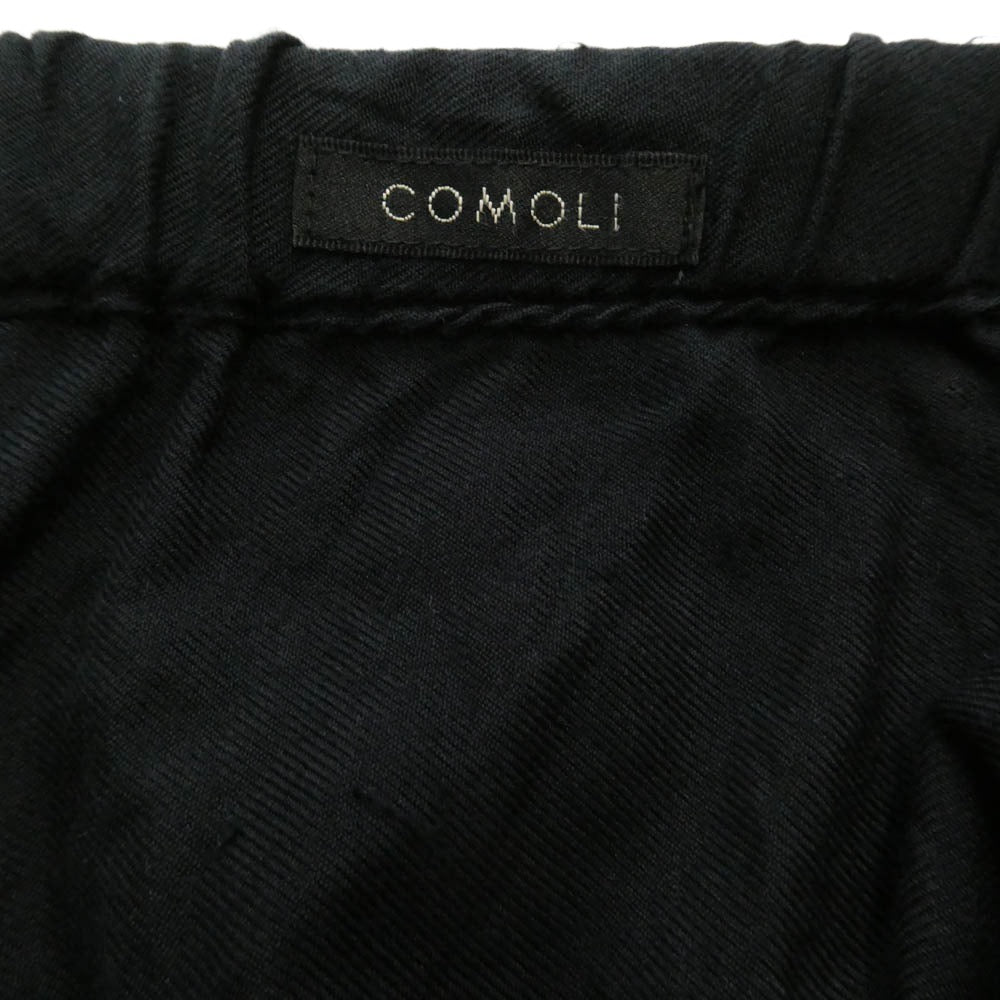 COMOLI コモリ 22AW V01-03004 シルクネルドローストリングパンツ NAVY ネイビー ブラック系 3【中古】