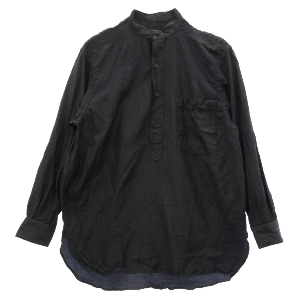 COMOLI コモリ 25SS B01-02013 コットン オックス シャツ ブラック系 4