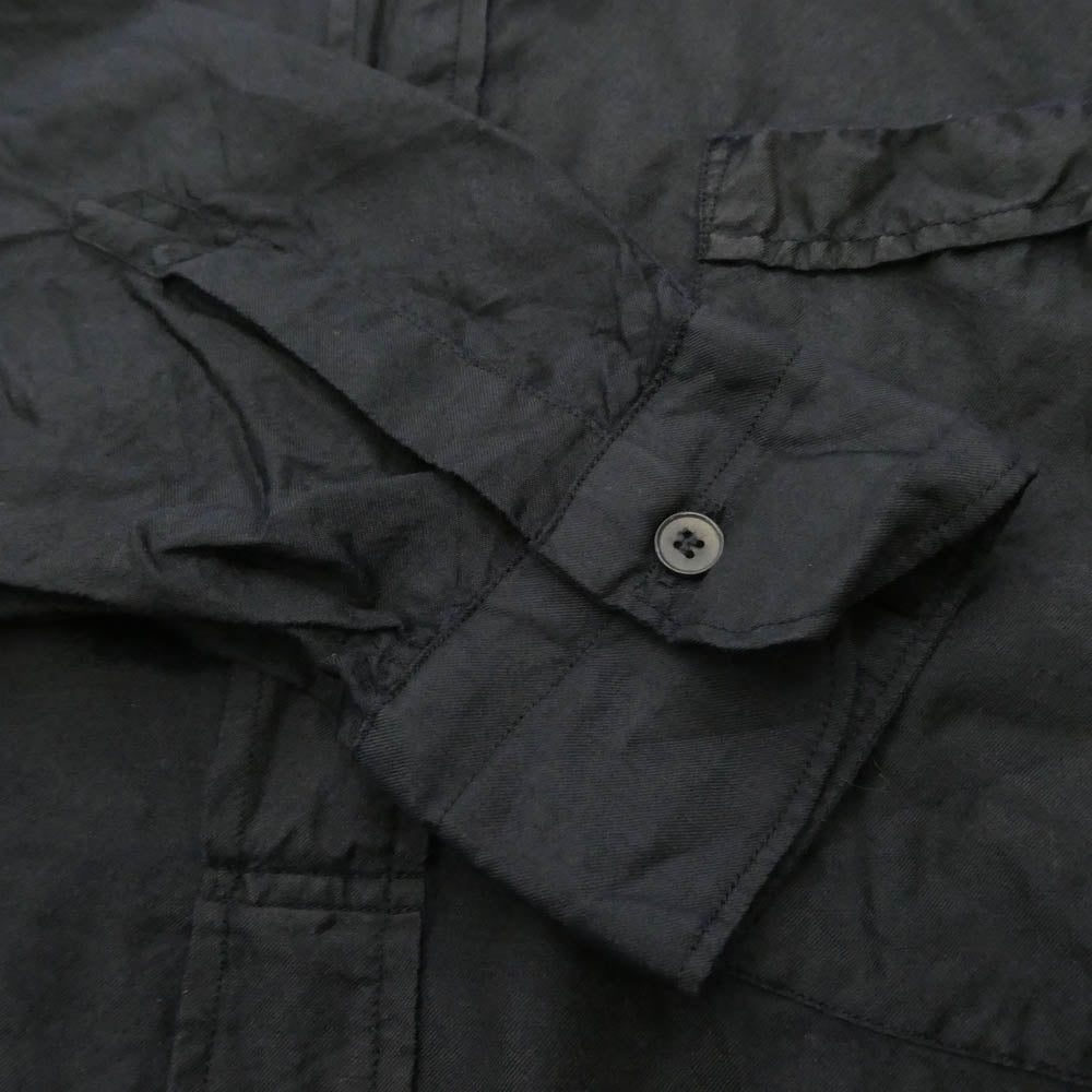 COMOLI コモリ 24SS Z01-02009 ウールシルクプルオーバーシャツ CHARCOAL チャコール ダークネイビー系 2【中古】