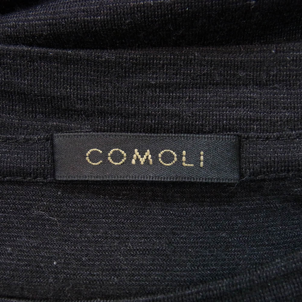 COMOLI コモリ 24AW A03-05009 ウール天竺長袖クルー チャコール 4【中古】