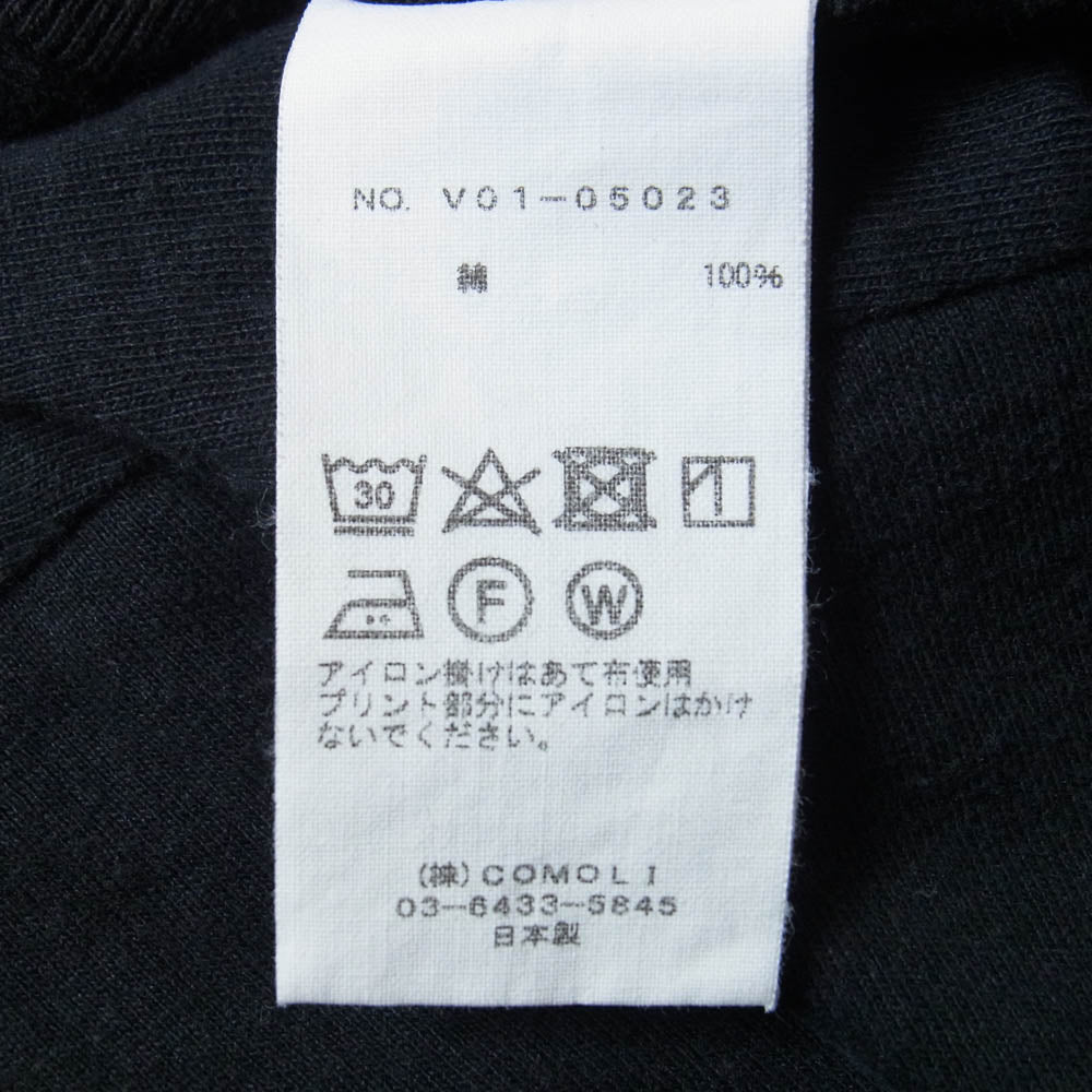 COMOLI コモリ 22AW V01-05023 Nine Inch Nails L/S T-SHIRT ナインインチネイルズ 長袖 クルーネック Tシャツ ブラック系 3【中古】
