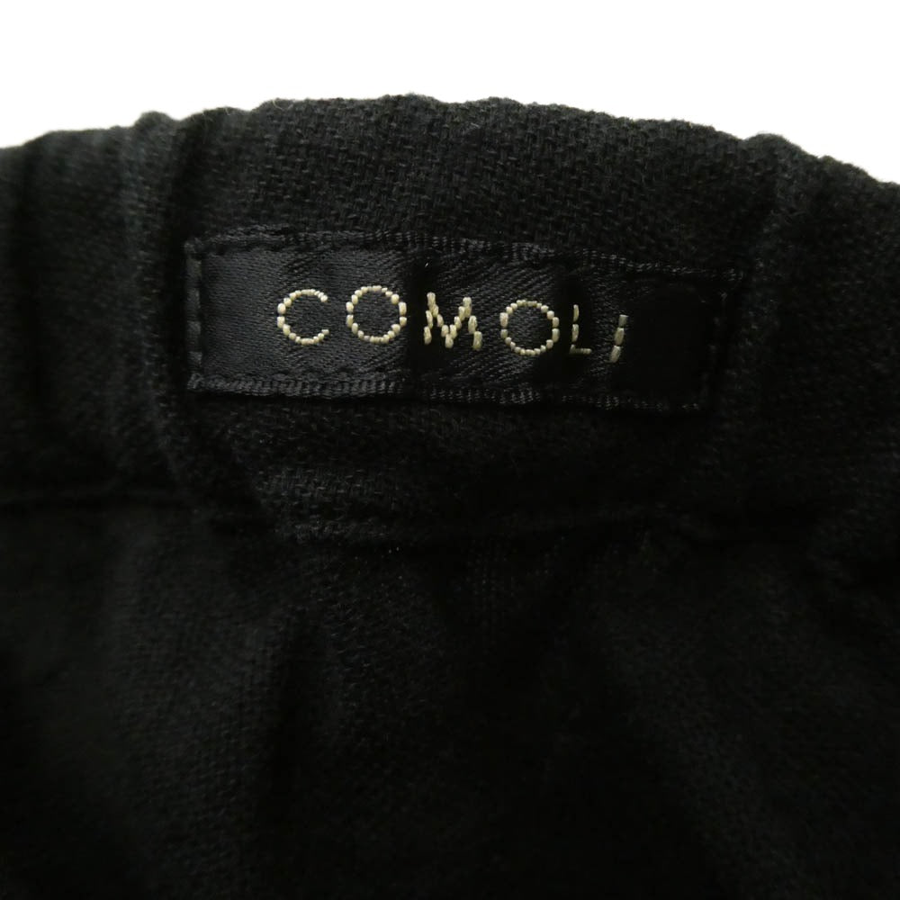COMOLI コモリ 25SS B01-03010 オックスドローストリングパンツ ブラック系 3【中古】
