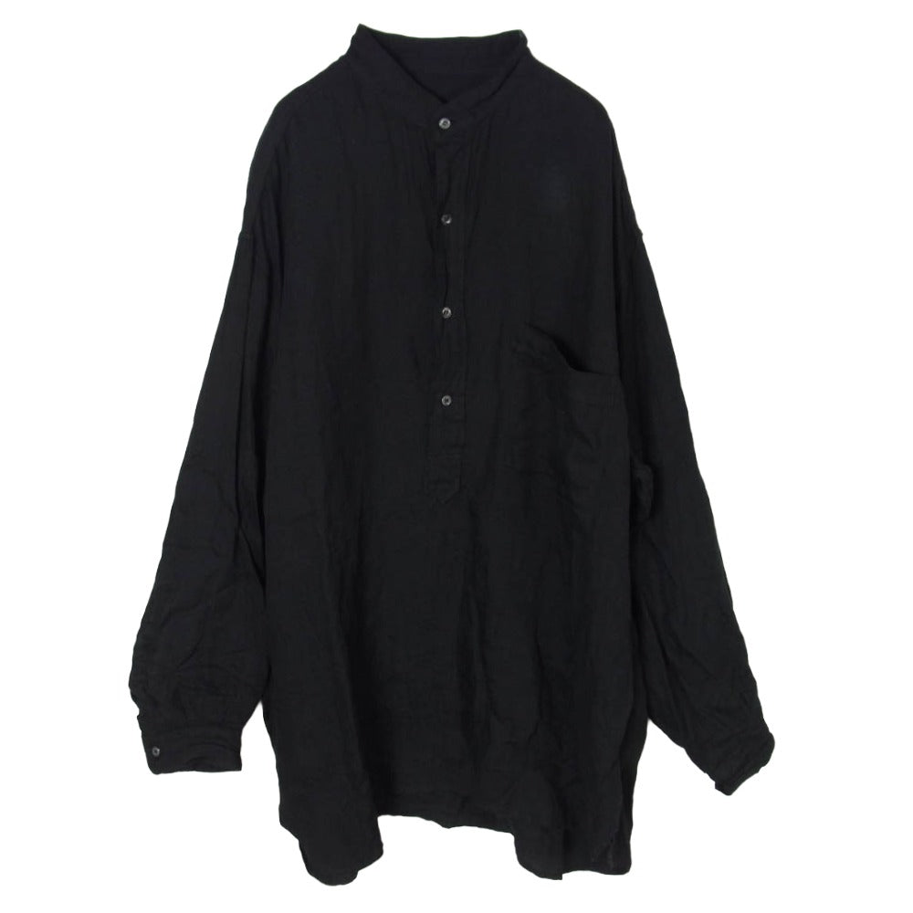 COMOLI コモリ 25SS B01-02013 オックス 長袖 シャツ ブラック系 3