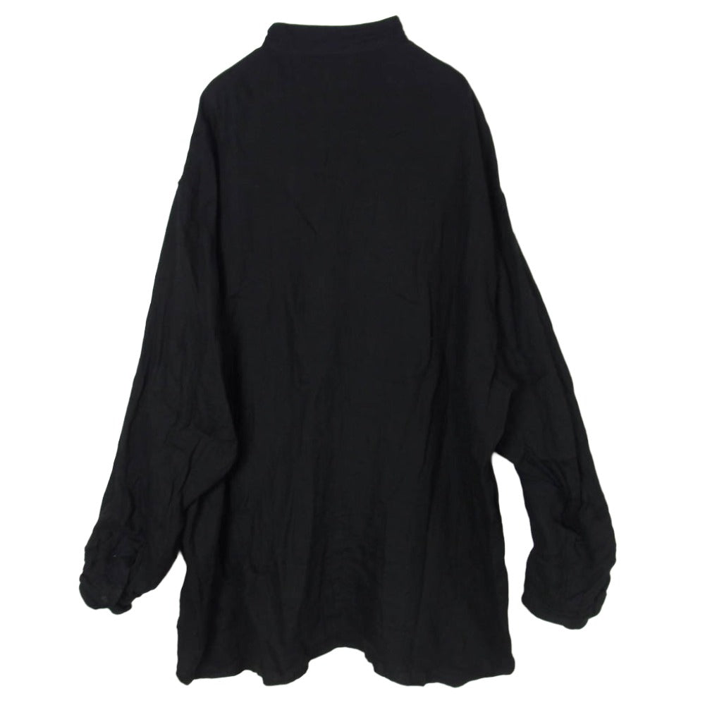 COMOLI コモリ 25SS B01-02013 オックス 長袖 シャツ ブラック系 3
