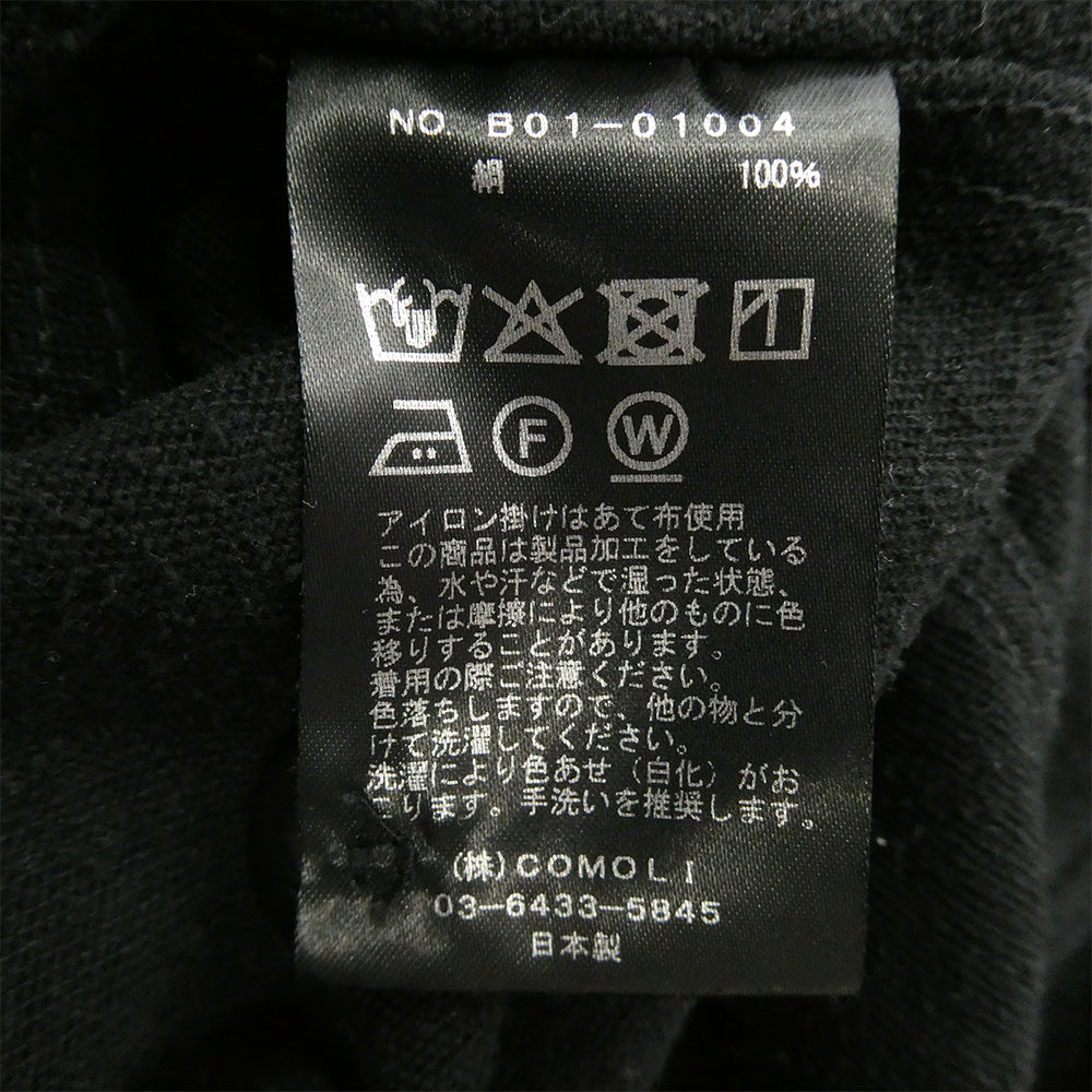 COMOLI コモリ 25SS B01-01004 シルクネップ オールインワン ブラック系 3【中古】