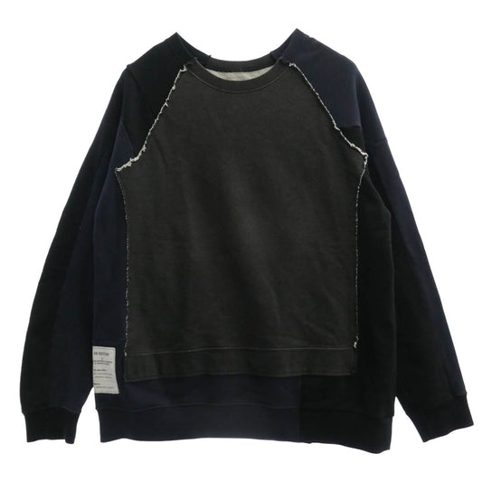 MAISON MARGIELA メゾンマルジェラ 17SS S30GU0045 14 RE-EDITION アーティザナル04AW復刻 再構築 オーバーサイズ スウェット トレーナー ブラック系 グレー系 ネイビー系 46【中古】