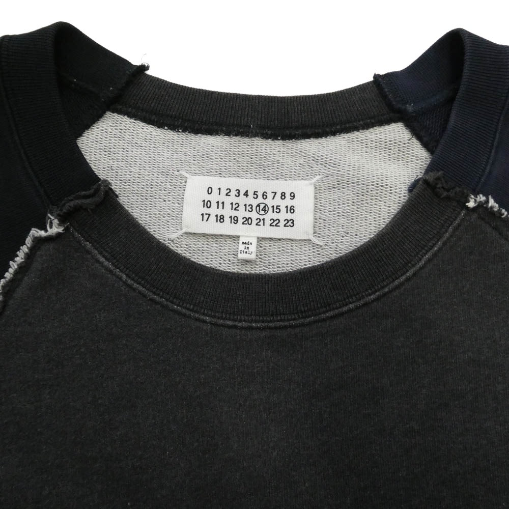 MAISON MARGIELA メゾンマルジェラ 17SS S30GU0045 14 RE-EDITION アーティザナル04AW復刻 再構築 オーバーサイズ スウェット トレーナー ブラック系 グレー系 ネイビー系 46【中古】