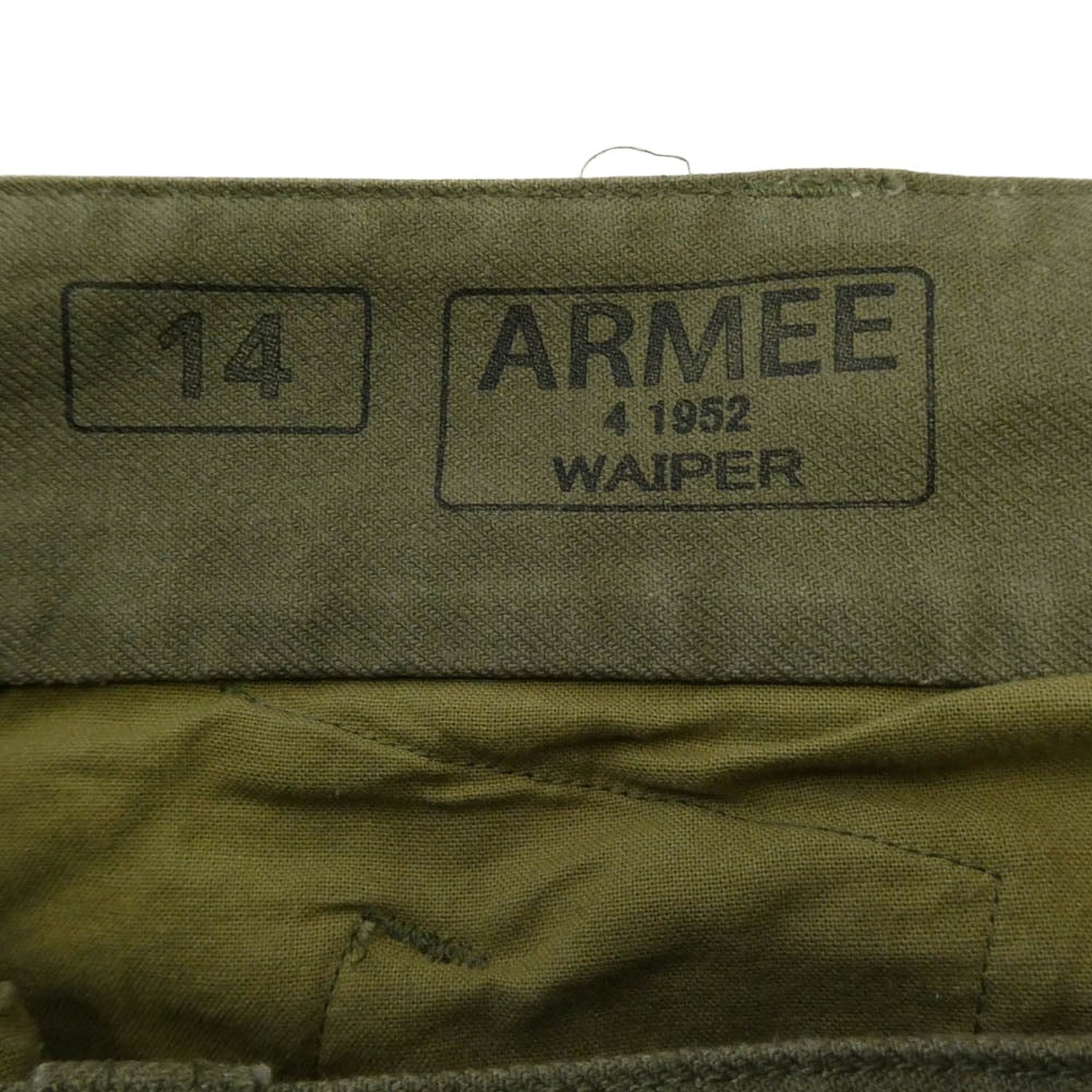 WAIPER ワイパー レプリカ フランス軍 M-47 前期型 カーゴパンツ モスグリーン系 14【美品】【中古】