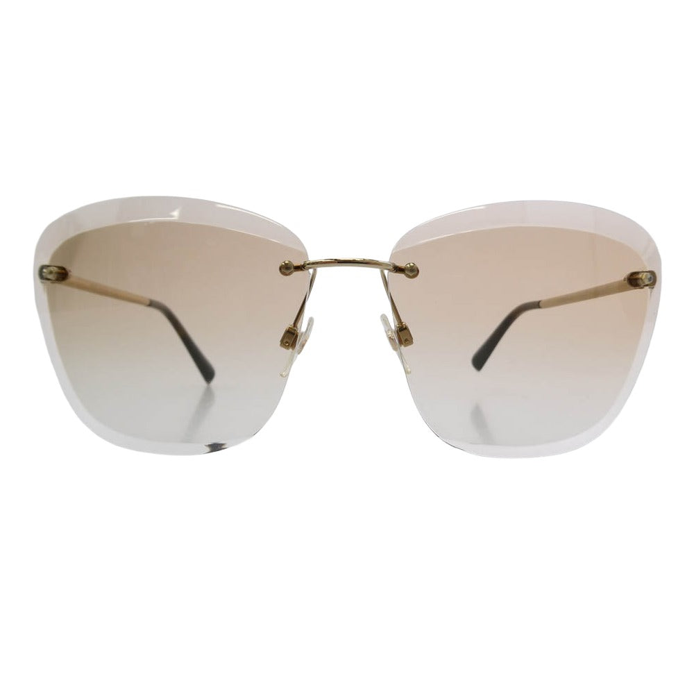 CHANEL シャネル 4220 c.395/3B BUTTERFLY SUNGLASSES ココマーク グラデーション リムレス グラデーション サングラス ゴールド系 ブラウン系 63□15　135【中古】