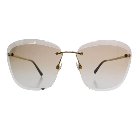 CHANEL シャネル 4220 c.395/3B BUTTERFLY SUNGLASSES ココマーク グラデーション リムレス グラデーション サングラス ゴールド系 ブラウン系 63□15　135【中古】