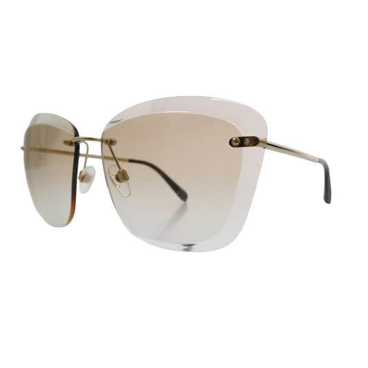 CHANEL シャネル 4220 c.395/3B BUTTERFLY SUNGLASSES ココマーク グラデーション リムレス グラデーション サングラス ゴールド系 ブラウン系 63□15　135【中古】