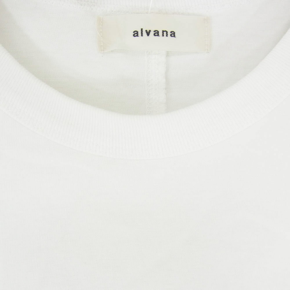 ALVANA アルヴァナ オーバーサイズ クルーネック 丸首 無地 半袖 Tシャツ ホワイト系 3【中古】
