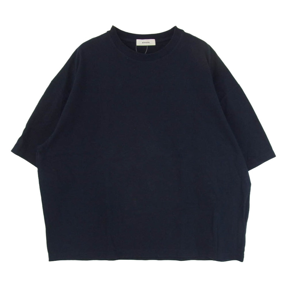 ALVANA アルヴァナ オーバーサイズ クルーネック 半袖 ショートスリーブ Tシャツ ネイビー系 4【中古】
