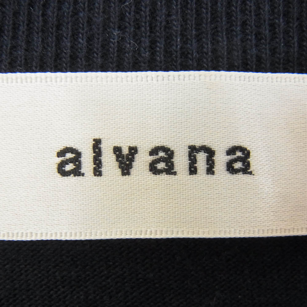 ALVANA アルヴァナ オーバーサイズ クルーネック 半袖 ショートスリーブ Tシャツ ネイビー系 4【中古】