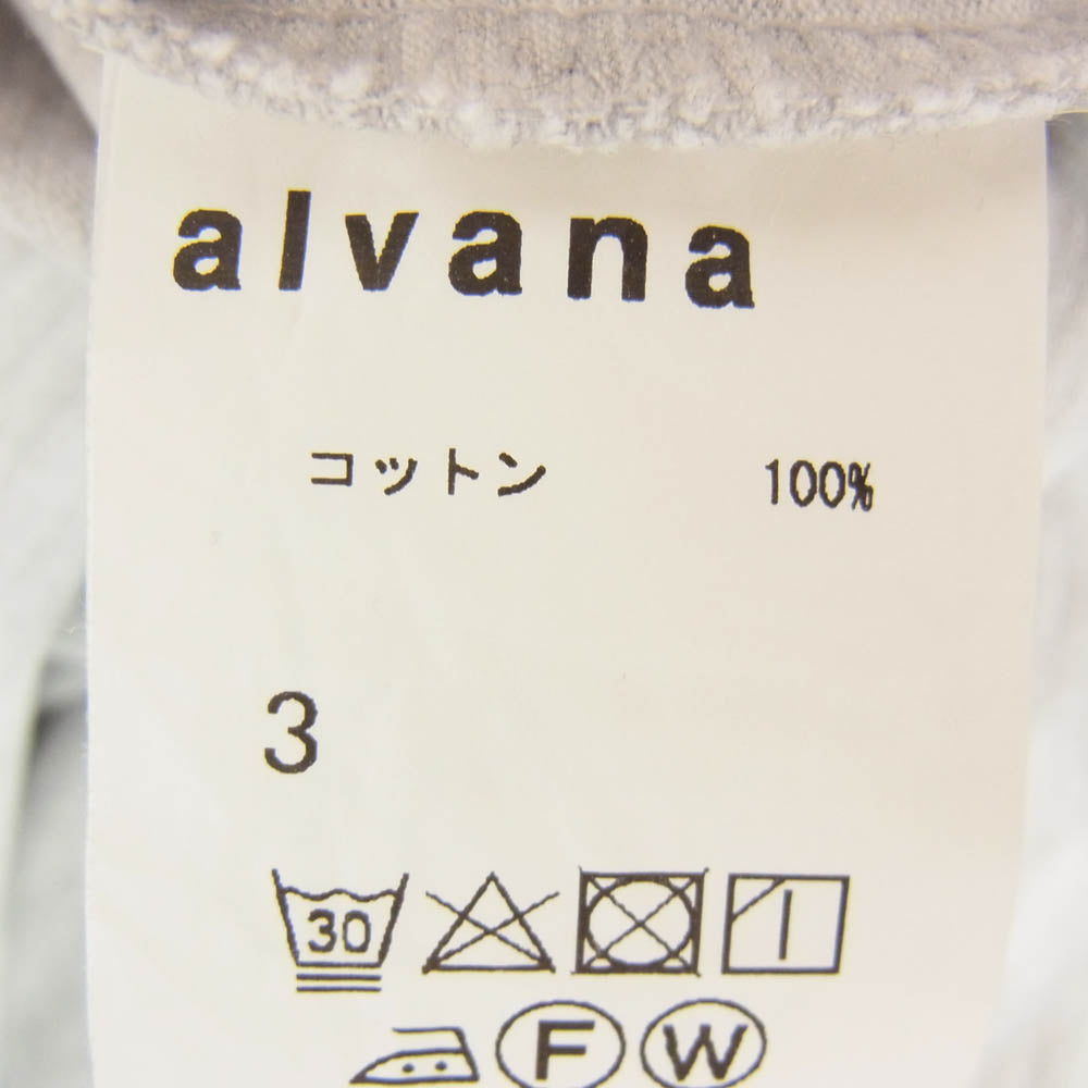 ALVANA アルヴァナ FADE FOOTBALL L/S TEE SHIRTS フェードフットボールロングスリーブTシャツ グレー系 3【中古】