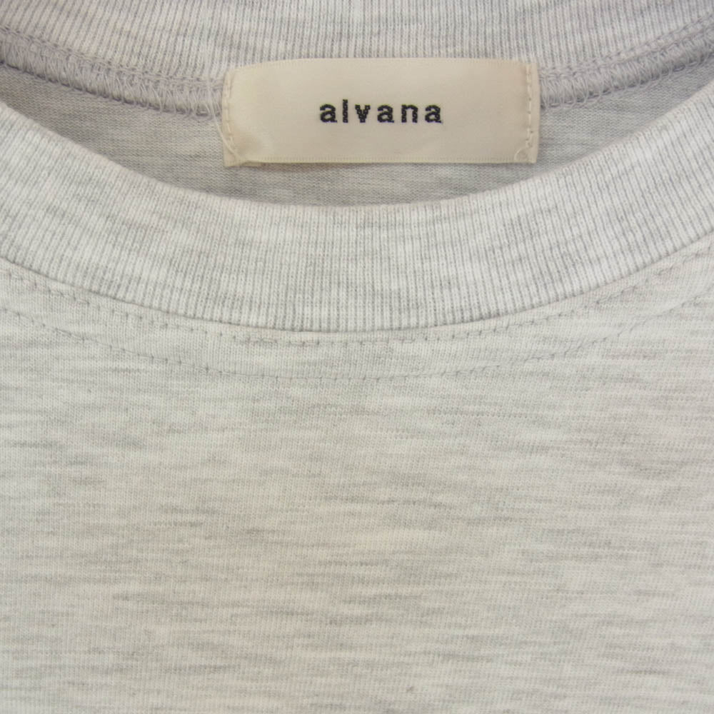 ALVANA アルヴァナ フェイド天竺ラグラン長袖 ロングスリーブ Tシャツ グレー系 3【中古】