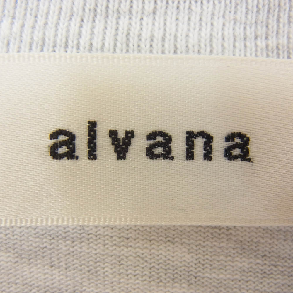 ALVANA アルヴァナ フェイド天竺ラグラン長袖 ロングスリーブ Tシャツ グレー系 3【中古】