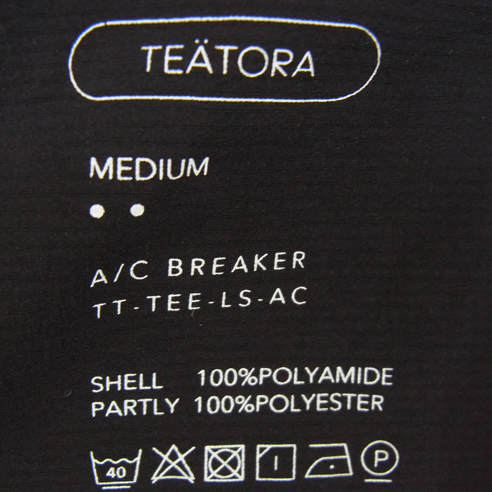 TEATORA テアトラ TT-TEE-LS-AC A/C BREAKER ブレーカー 長袖 Tシャツ カットソー ブラック系 M 2【中古】