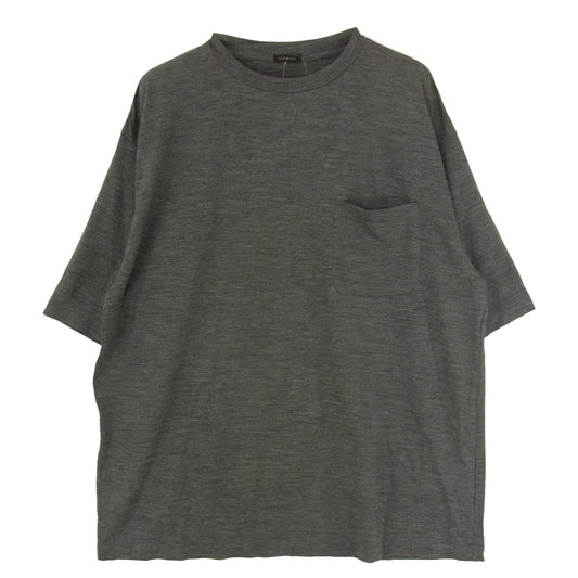 COMOLI コモリ 23SS X01-05023 サマーウール 天竺 Tシャツ グレー系 3【中古】