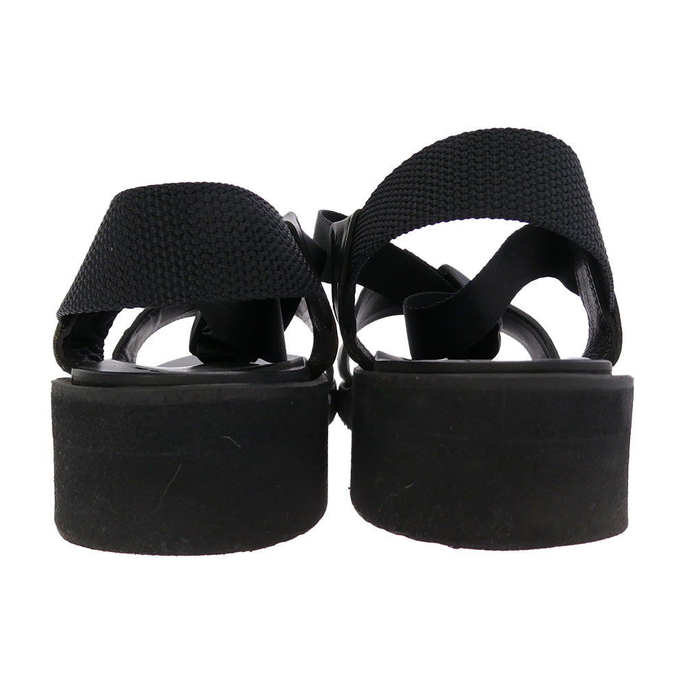フットワークス LEATHER SANDAL スムースレザー サンダル ブラック系 25【中古】