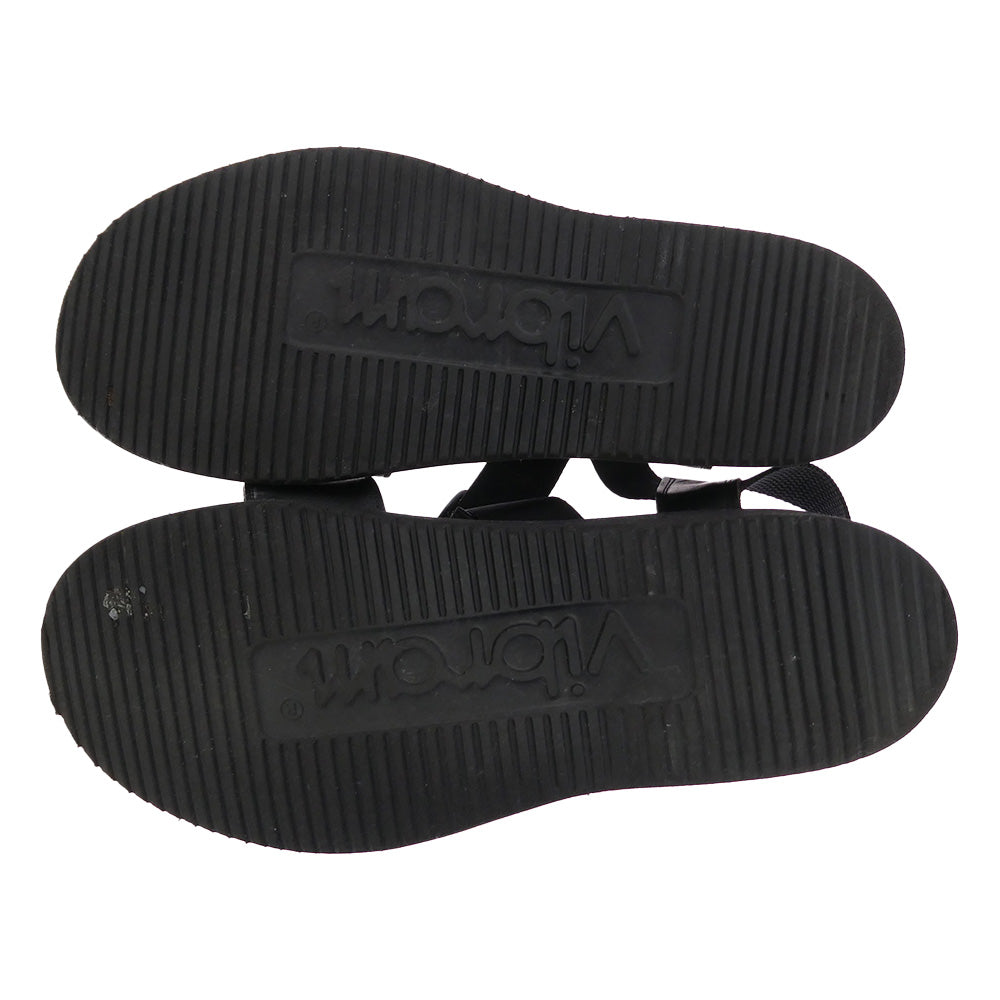 フットワークス LEATHER SANDAL スムースレザー サンダル ブラック系 25【中古】