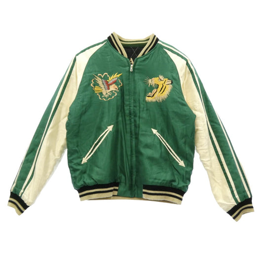 TAILOR TOYO テイラー東洋 TT14893-145 Early 1950s Style Acetate Quilted Souvenir Jacket リバーシブル スーベニア ジャケット キルティング 龍 日本 刺繍 グリーン系 M【中古】