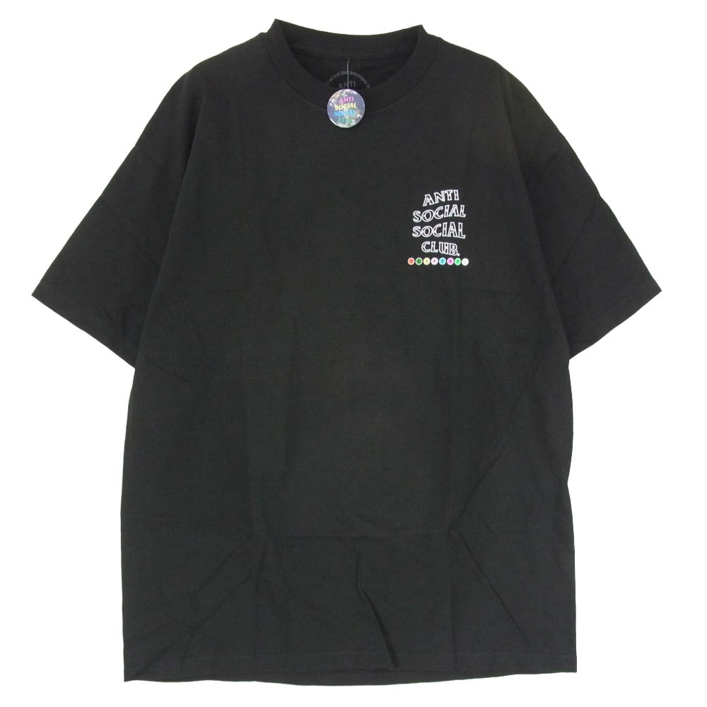 アンチソーシャルソーシャルクラブ ロゴプリント Tシャツ カットソー ブラック系 XL【極上美品】【中古】