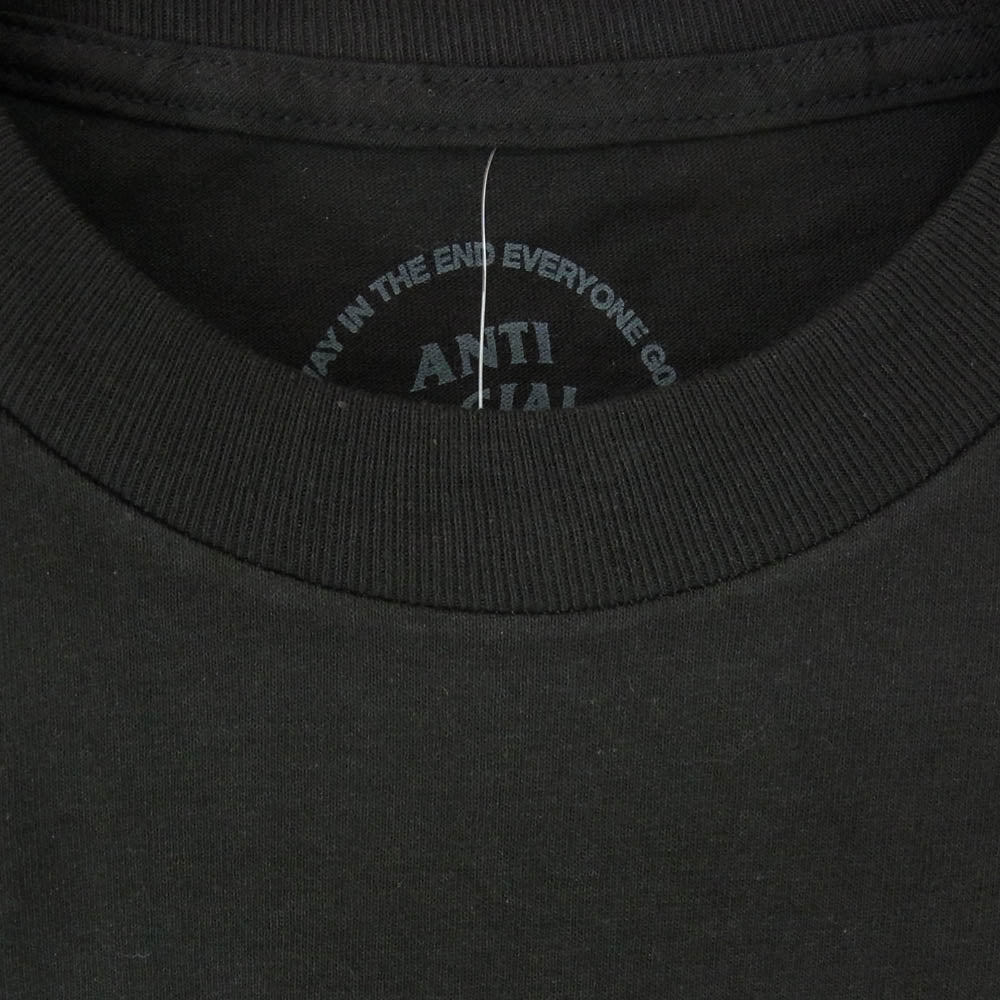 アンチソーシャルソーシャルクラブ ロゴプリント Tシャツ カットソー ブラック系 XL【極上美品】【中古】
