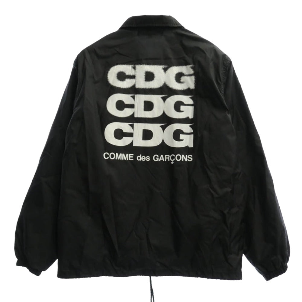 COMME des GARCONS コムデギャルソン IH-J002 CDG ロゴプリント コーチジャケット ブラック系 M【中古】