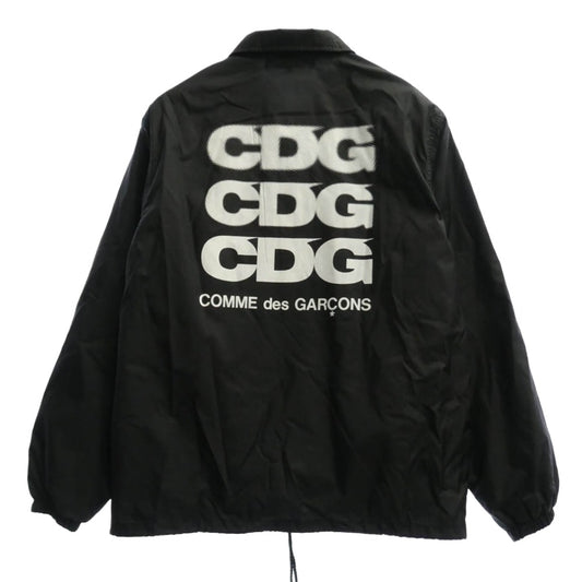 COMME des GARCONS コムデギャルソン IH-J002 CDG ロゴプリント コーチジャケット ブラック系 M【中古】