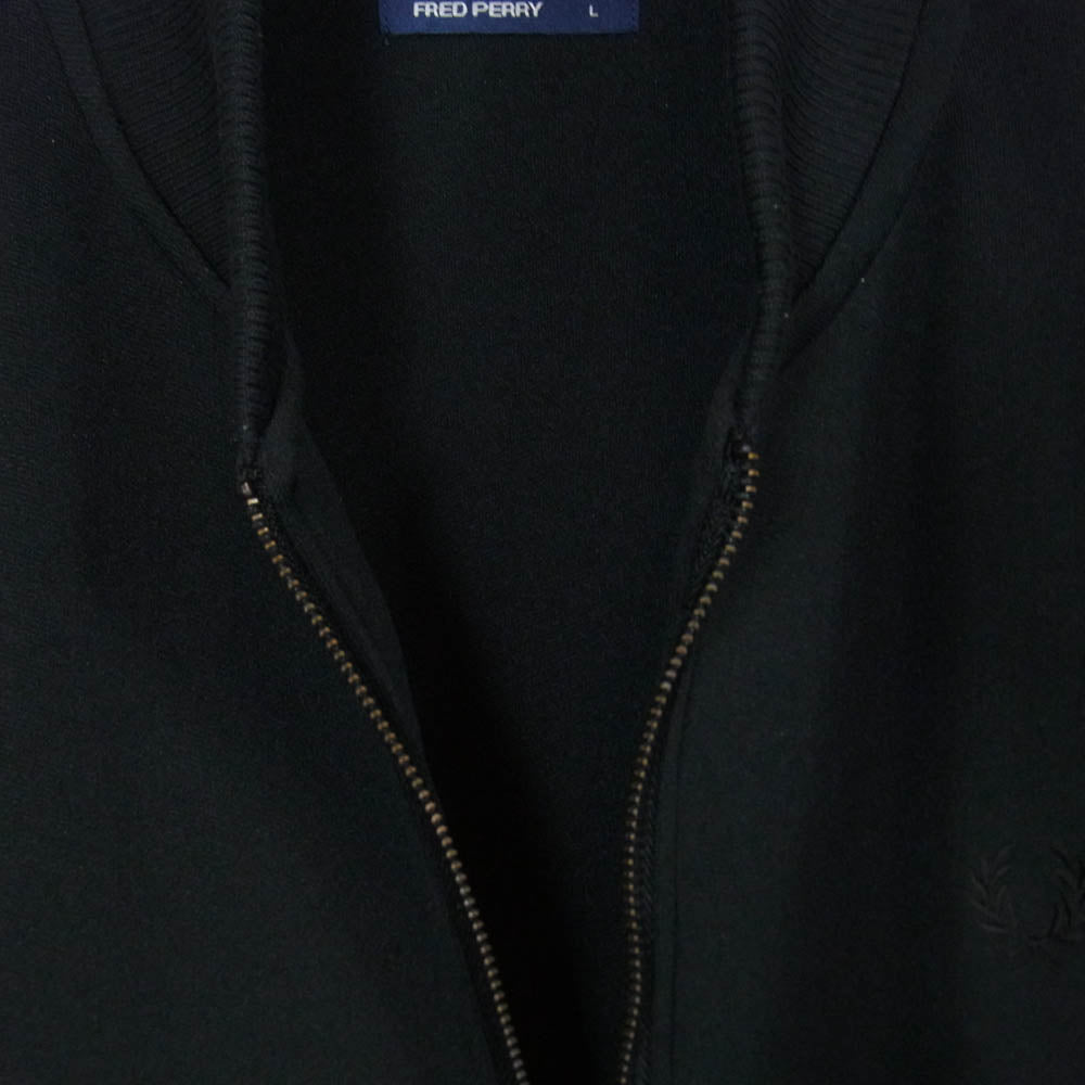 FRED PERRY フレッドペリー FZ2569 BILLY'S EXCLUSIVE BOMBER TRACK COAT ボンバートラックコート ジャージー ロングジャケット ブラック系 L【中古】