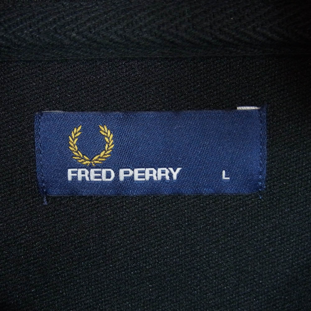 FRED PERRY フレッドペリー FZ2569 BILLY'S EXCLUSIVE BOMBER TRACK COAT ボンバートラックコート ジャージー ロングジャケット ブラック系 L【中古】