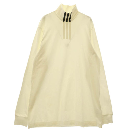 Y-3 Yohji Yamamoto ワイスリー ヨウジヤマモト DP0483 3-STRIPES HIGH NECK TEE 3ストライプ ハイネック 長袖Tシャツ ホワイト オフホワイト系 ホワイト系 M【中古】
