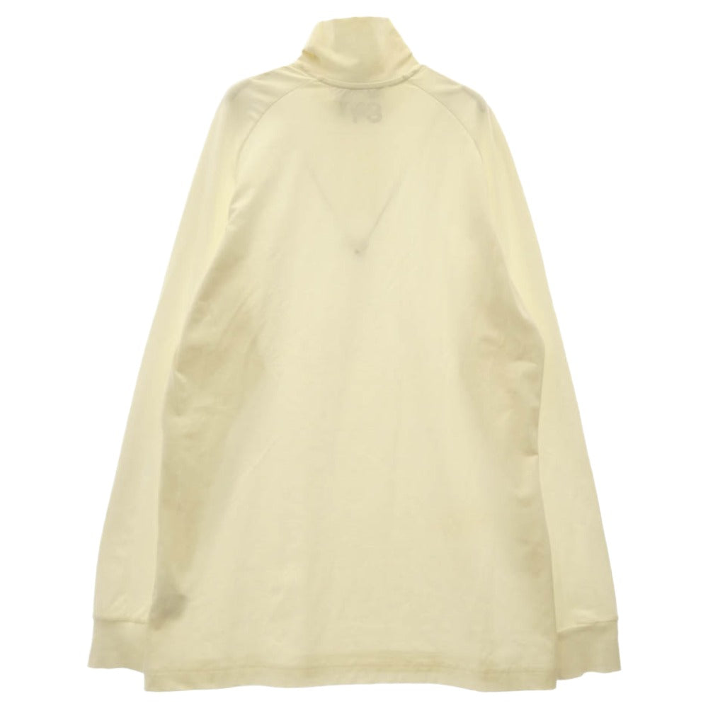 Y-3 Yohji Yamamoto ワイスリー ヨウジヤマモト DP0483 3-STRIPES HIGH NECK TEE 3ストライプ ハイネック 長袖Tシャツ ホワイト オフホワイト系 ホワイト系 M【中古】