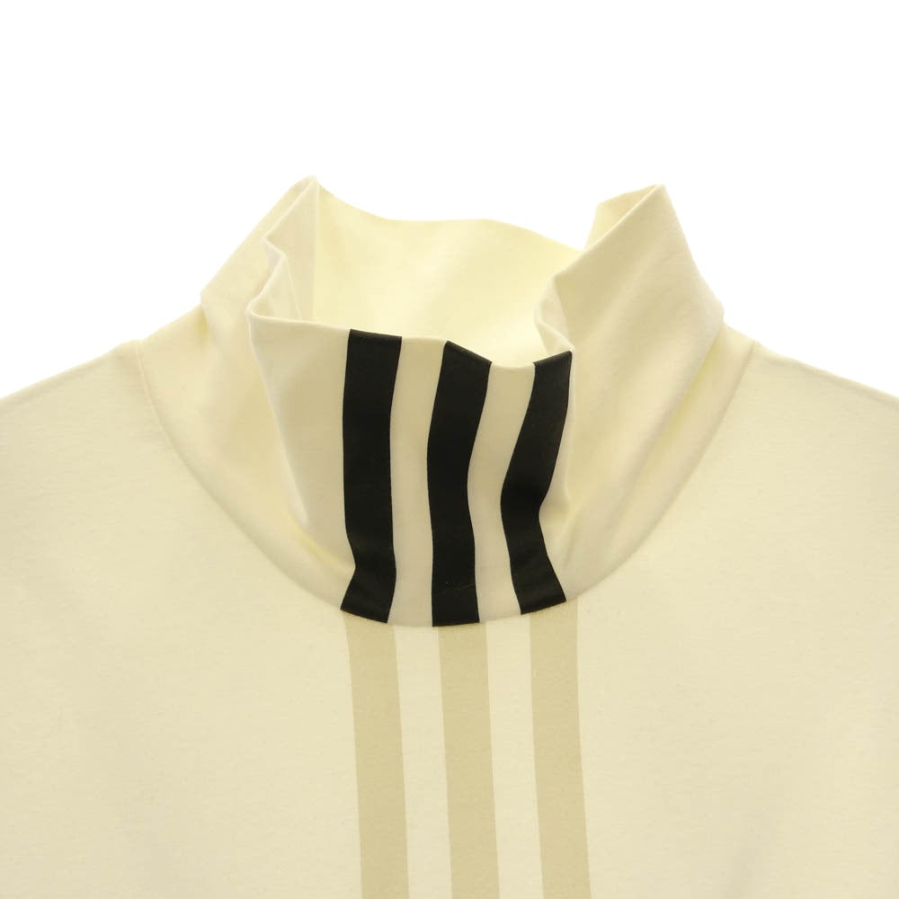 Y-3 Yohji Yamamoto ワイスリー ヨウジヤマモト DP0483 3-STRIPES HIGH NECK TEE 3ストライプ ハイネック 長袖Tシャツ ホワイト オフホワイト系 ホワイト系 M【中古】