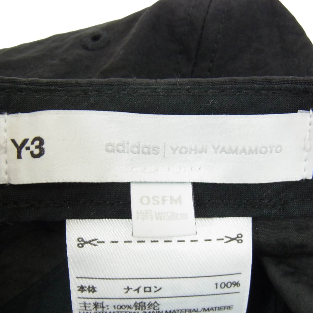 Y-3 Yohji Yamamoto ワイスリー ヨウジヤマモト H54044 CORDURA CAP ロゴ コーデュラナイロン ウール キャップ ブラック系【中古】