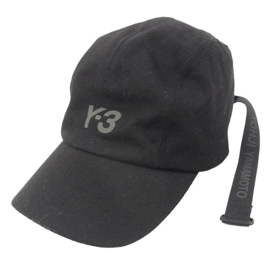 Y-3 Yohji Yamamoto ワイスリー ヨウジヤマモト GK3131 CH1 WOOL CAP ロゴ ウール キャップ ブラック系【中古】