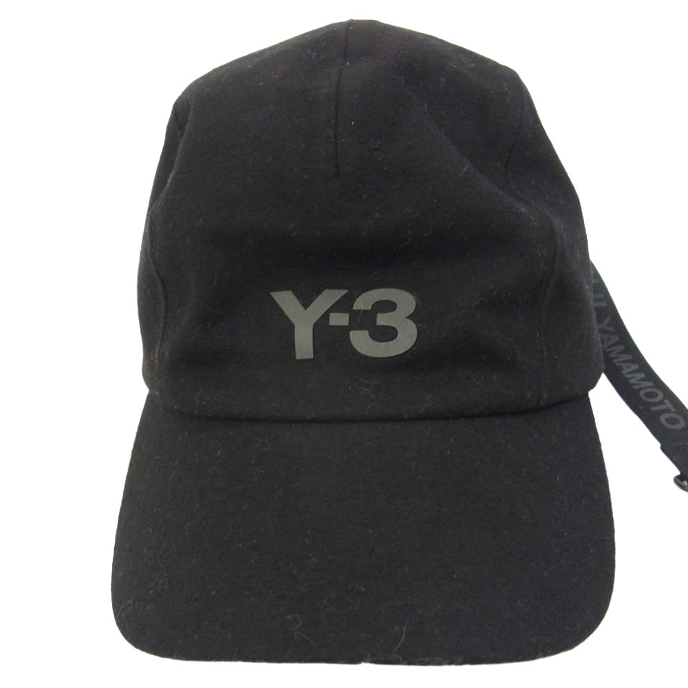 Y-3 Yohji Yamamoto ワイスリー ヨウジヤマモト GK3131 CH1 WOOL CAP ロゴ ウール キャップ ブラック系【中古】